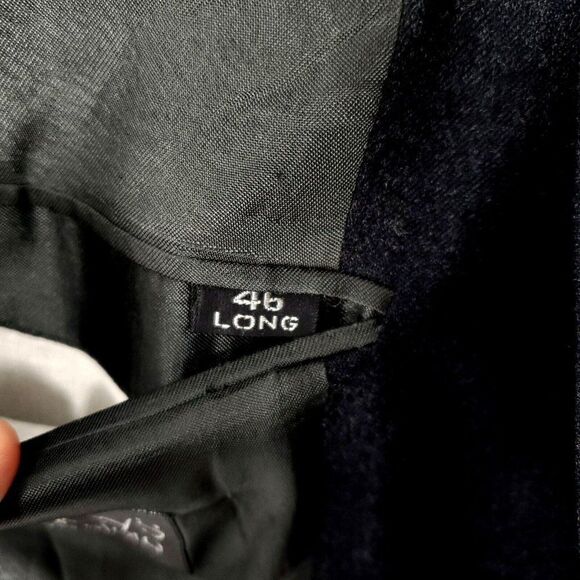 Savile Row Flannel Wool 2 Button Blazer 46L Gray - Picture 8 of 13